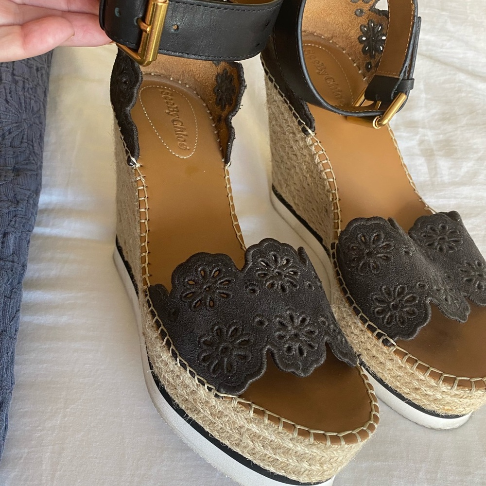See by Chloe Glyn wedge sandal size 9 (39 EU)
